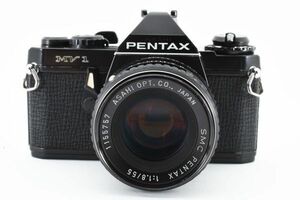 [良品] ペンタックス PENTAX MV1 一眼レフ 35mm フィルムカメラ ブラック 黒 + SMC PENTAX 55mm f/1.8 2122348