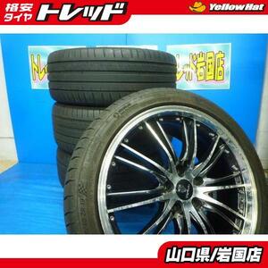 送料無料 中古 ミシュラン パイロットスポーツ4 245/40R19 98Y Traffic star ホイール付 4本 アルファード ヴェルファイア フェアレディＺ