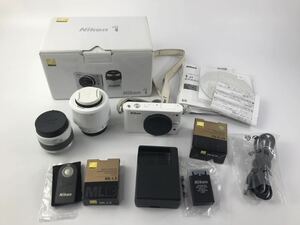 1000円〜■★通電確認のみ★ Nikon N ニコン1 ミラーレス一眼 レンズ 1 NIKKOR 10-30 30-110 ダブルズームキット★okoy-2654079-255★p6183