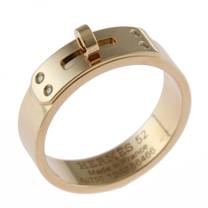 エルメス ケリー ダイヤモンド リング 指輪 11.5号 18金 K18ピンクゴールド ダイヤモンド レディース HERMES 中古 美品