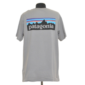 ●479134 未使用品 Patagonia パタゴニア ●オーガニック Tシャツ 半袖 LOGO ORGANIC TEE 39151 サイズM メンズ グレー プリント