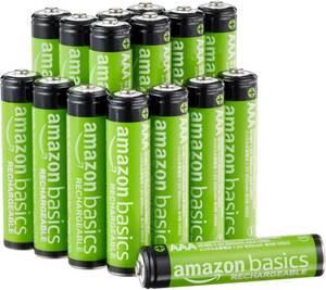 16本 Amazonベーシック 充電池 充電式ニッケル水素電池 単4形16個セット (最小容量800mAh、約1000回使用可能)