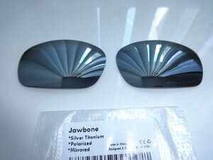 POLARIZED刻印入り！★OAKLEY RACING JACKET JAWBONE レーシングジャケット用 カスタム偏光 レンズ SILVER TITANIUM Color Polarized 新品