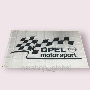 オペル OPEL motor sport バナー ブラック フラッグ 旗 ガレージ 部屋 サイズ2種類 バックル付 スピードスター/アストラカブリオ等
