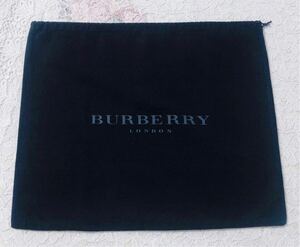バーバリー「BURBERRY」バッグ保存袋 (3656) 正規品 付属品 内袋 布袋 巾着袋 布製 起毛生地 ネイビー 39×33cm バッグ用 