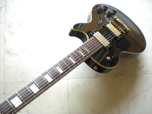 激レアの美品 弦高1.5mm！1970年代初頭のジャパビン 最初期のMorris製フルアコ構造のLes Paul　P.U.はビンテージmaxon　安心のフルメンテ済