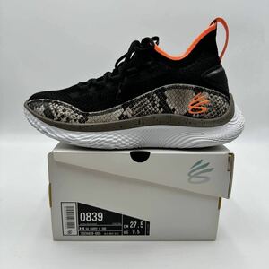 極美品 UNDER ARMOUR アンダーアーマー CURRY8カリー8 CURRY FLOW8 スネーク 27.5cm