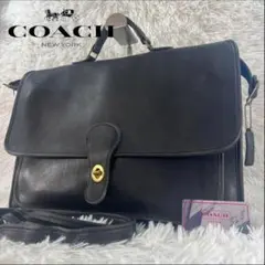 OLD COACH オールド コーチ レザー ブラック ビジネスバッグ 2way