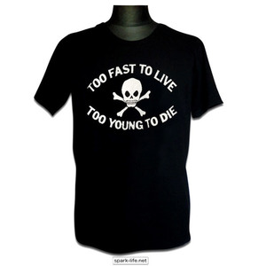 ７０’ｓブリティッシュパンクロックＴシャツ メンズＭサイズ【TOO FAST TO LIVE TOO YOUNG TO DIE】新品送料無料
