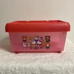 激レア　ハローキティ　キティちゃんとお友達　車付き収納箱　おもちゃ箱