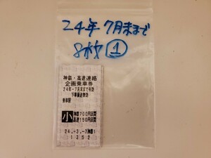 ★送料無料★ 神戸電鉄 乗車券　8枚セット 小人用 2024/7月まで　管理番号①