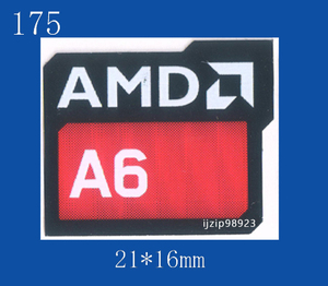 即決175【 AMD A6 】エンブレムシール追加同梱発送OK■ 条件付き送料無料 未使用