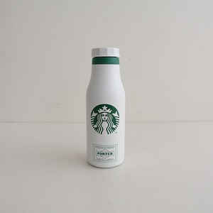 【未使用】スターバックスコーヒー×ポーターStarbucks Coffee×PORTER*ステンレスロゴボトル ホワイト*水筒(ac84-2404-151)【81E42】