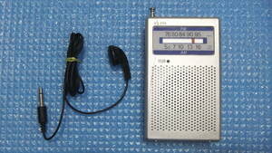 即決 送料198円～ ELPA エルパ ポケット コンパクト ラジオ FM AM ER-P60F 受信 音確認済 中古
