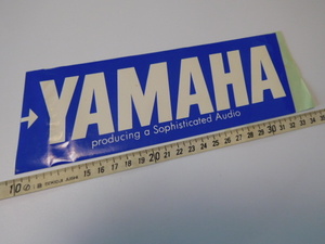 希少レア☆彡新品在庫品（浮き・汚れ有）YAMAHA・ヤマハ・オーディオ（22.5㎝）ステッカー・当時物・販促用？店頭用？不明・ステレオ用