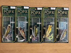 メガバス POP-X GGスモールマウス　GPILファントム　GG BASS MODENA-BONE PM RAIGYO 未使用5本セット