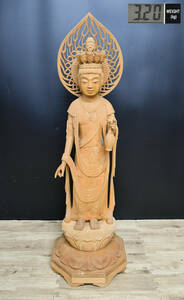 EY5-11 現状品 木彫り 十一面観音菩薩 観音像 仏教美術 東洋美術 置物 インテリア | 全高約76cm 重量約3.2㎏ | オブジェ 置物 長期保管品