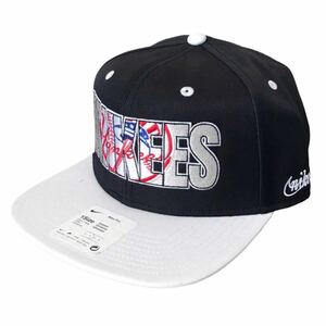 【日本未発売】NIKE×MLB NEWYORK YANKEES ナイキ×ニューヨークヤンキース ベースボールキャップ フリーサイズ 紺 白 帽子 新品 限定 CAP