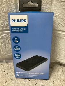 AZ-836.PHILIPS 10,000mAh Qi対応USBモバイルバッテリー DLP9520C ブラック