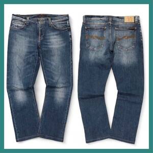 791◆Nudie Jeans ヌーディージーンズ◆N281 TUBE KELLY チューブケリー 色落ち加工 ストレッチ デニム ジーンズ W32L32