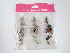 TDR ミッキー ハロウィン 蜘蛛の巣 ストラップ3種セット TOKYO DISNEY RESORT 東京ディズニーリゾート Mickey Mouse Halloween STRAP