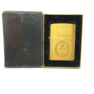 ジッポー Zippo ライター SOLID BRASS GUAM ゴールドカラー 着火未確認