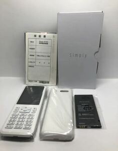 【Simロック解除済み】新品　Softbank（ Y!mobile ）Simply 603SI ストレートケータイ　W-CDMA（3G）/FDD-LTE（4G）箱付き -送料無料