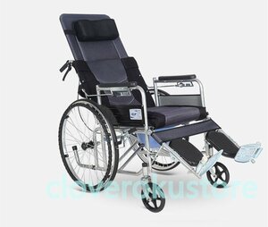 多機能 車椅子 老人用 高品質 横になりできる 折り畳み式 便器付き /調整背もたれ カート