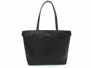 1円 ■極美品■ kate spade ケイトスペード WKRU7099 レザー トートバッグ ショルダー 肩掛けかばん レディース ブラック系 BI2004