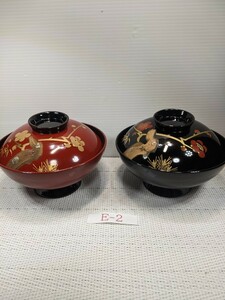 会津塗り　夫婦椀　新品箱無し