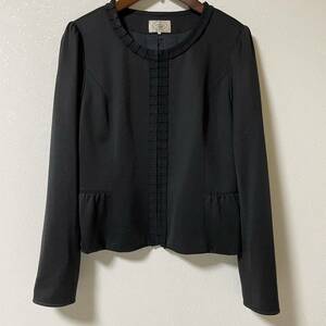 【美品】アリスバーリー　ノーカラージャケット 9 黒　入学式　春秋冬　日本製