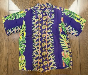 [レア] 当時物 オリジナル アロハシャツ ハワイアンシャツ 紫