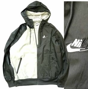 ◎065新品【メンズM】黒灰 NIKE ナイキ ゴルフに最適 フルジップ ウーブン フーディ ジャケット 