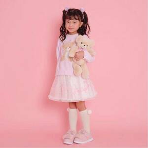 新品 メゾピアノmezzo pianoクマモールニット120ピンク11880円　女の子　キッズ　子供服　色違い有り　大人気レア