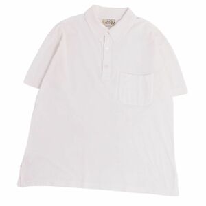 エルメス HERMES シャツ ポロシャツ ショートスリーブ Hロゴ刺繍 コットン トップス メンズ イタリア製 M ホワイト