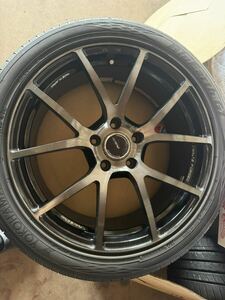 【中古】RAYS WALTZ S5 18×7.5J +45 114.3 225/45/R18 Yokohama BlueEarth GT