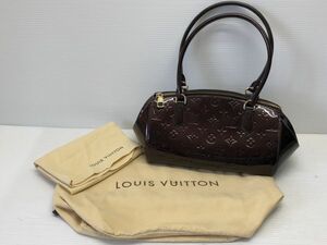 N326-240423-169 Louis Vuitton ルイヴィトン M91493 ヴェルニ シャーウッド アマラント バッグ エナメル 【中古品】