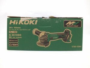 n4106 【未使用】HiKOKI ハイコーキ マルチボルト 36V コードレスディスクグラインダ（ブレーキ付）G3610DC(NN) [098-240518]
