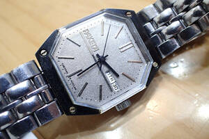激レア ソ連製 ◆ ラケタ/RAKETA 8角形ケース/梨地文字盤 手巻きアンティーク メンズ腕時計