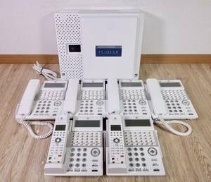 【保証有 キレイめ】SAXA サクサ PLATIAⅡ 主装置 PT1000Ⅱstd (基盤 IPHO-01A 付属)＋電話機 TD820(W) / CL825　セット 管理番号6200