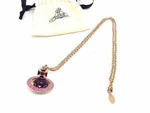 ■新品同様■ Vivienne Westwood ヴィヴィアンウエストウッド ジャイアントオーブ ネックレス アクセサリー ピンクゴールド系 AQ7499