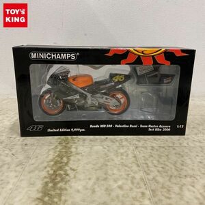 1円〜 ミニチャンプス バレンティーノ・ロッシ コレクション 1/12 ホンダNSR500 チーム ナストロアズーロ テストバイク2000