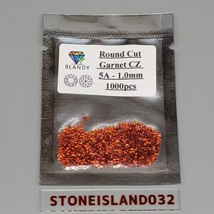 ガーネット CZ 1.0mm×1000pcs 宝石 鉱石 輝き 高品質 宝石シリーズ ラウンド形状 レッド 赤 キュービックジルコニア C683