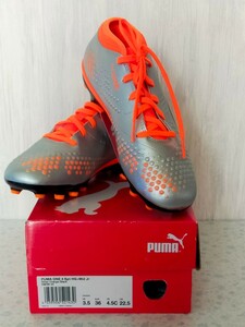 22.5cm★即決！PUMA プーマ one 4 Syn HG+Mid Jr サッカースパイク サッカーシューズ 靴 キッズ　ジュニアサイズ　