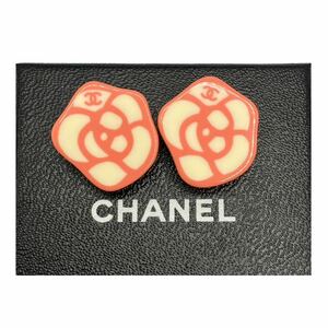 【良品】シャネル CHANEL 03P ココマーク カメリア イヤリング ピンク フラワー