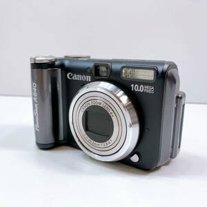 137【中古】Canon POWER SHOT A640 PC1200 キャノン コンパクト デジタル カメラ ブラック パワーショット 電池式 動作未確認 現状品