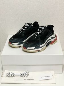 新品 BALENCIAGA TRIPLE S バレンシアガ トリプルS 42 スニーカー トリプルエス 初期ロゴ トリエス