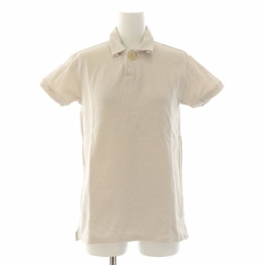 キャピタル kapital ポロシャツ 半袖 ビッグボタン 1/S アイボリー /DK レディース