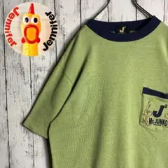 【ヴィンテージ】Mr.junko 古着 90s Tシャツ L 緑 刺繍ロゴ 希少