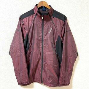 (^w^)b リーボック スタンドカラー ジップアップ ジャケット ウィンドブレーカー ボルドー Reebok 裏 メッシュ スポーツ ウェア XL 6748EE